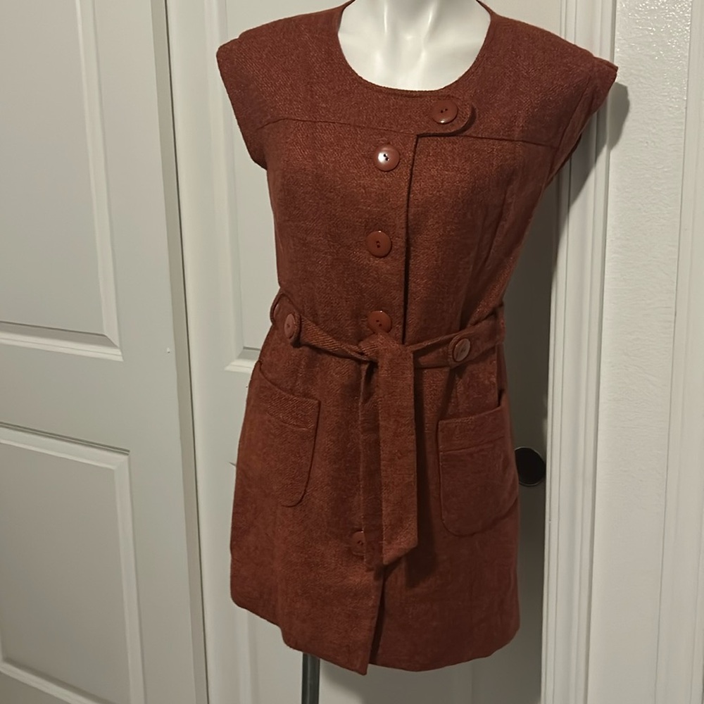 Anthropologie Tabatha rust Sheath Dress